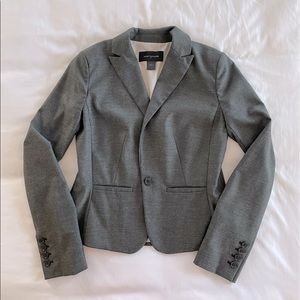 Ann Taylor Gray Blazer Slim Fit Tailored Waist